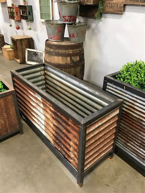 planter box metal vintage|rustic metal planter boxes.